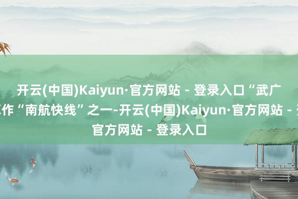 开云(中国)Kaiyun·官方网站 - 登录入口“武广快线”