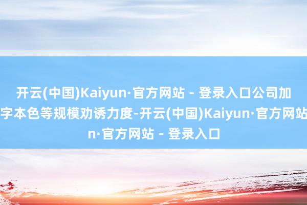 开云(中国)Kaiyun·官方网站 - 登录入口公司加大影视
