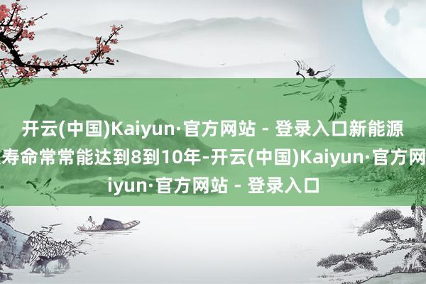 开云(中国)Kaiyun·官方网站 - 登录入口新能源汽车能