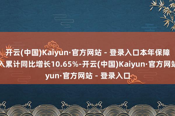 开云(中国)Kaiyun·官方网站 - 登录入口本年保障公司