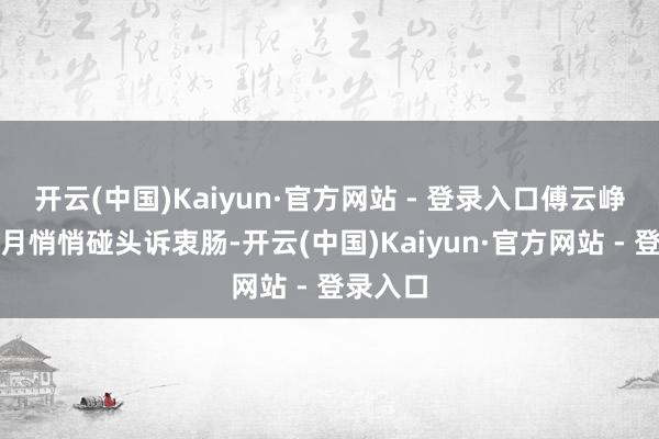 开云(中国)Kaiyun·官方网站 - 登录入口傅云峥跟傅云