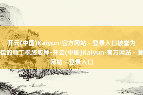 开云(中国)Kaiyun·官方网站 - 登录入口被誉为性能最佳的顺丁橡胶胶种-开云(中国)Kaiyun·官方网站 - 登录入口